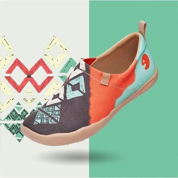 UIN Women's Walking Shoes Casual Lightweight Comfort Sneaker (Spirit Pattern) - Picture 2 of 7